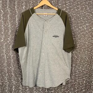 Vintage Y2K Unionbay Button Down‎ Short Sleeve Baseball Jersey Shirt Men's XL
